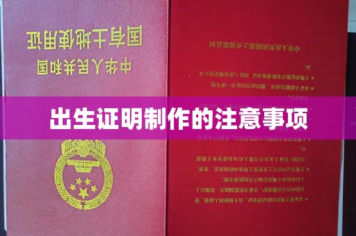 铁东出生证明制作的注意事项