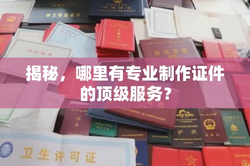 铁东揭秘，哪里有专业制作证件的顶级服务？